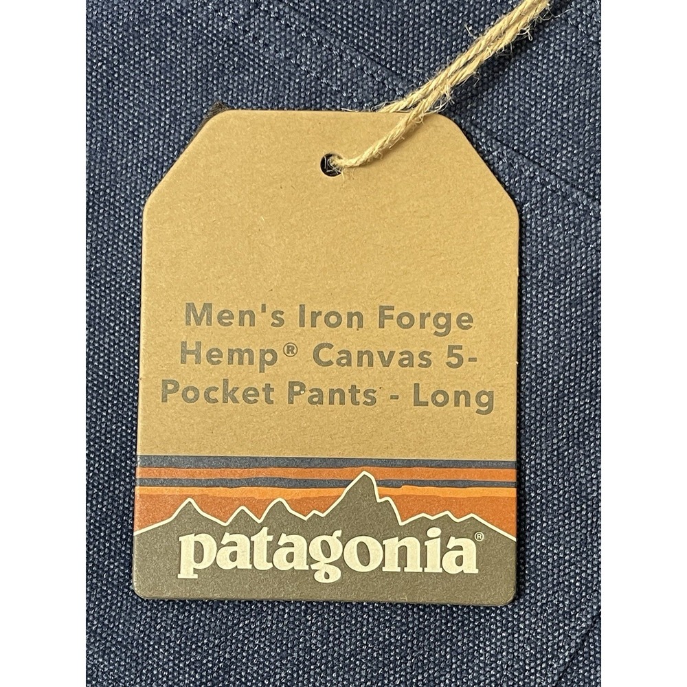 Patagonia Iron Forge Hemp Canvas 5-Pocket Pants Stone Blue Mens 40X34 Tall - Picture 6 of 8